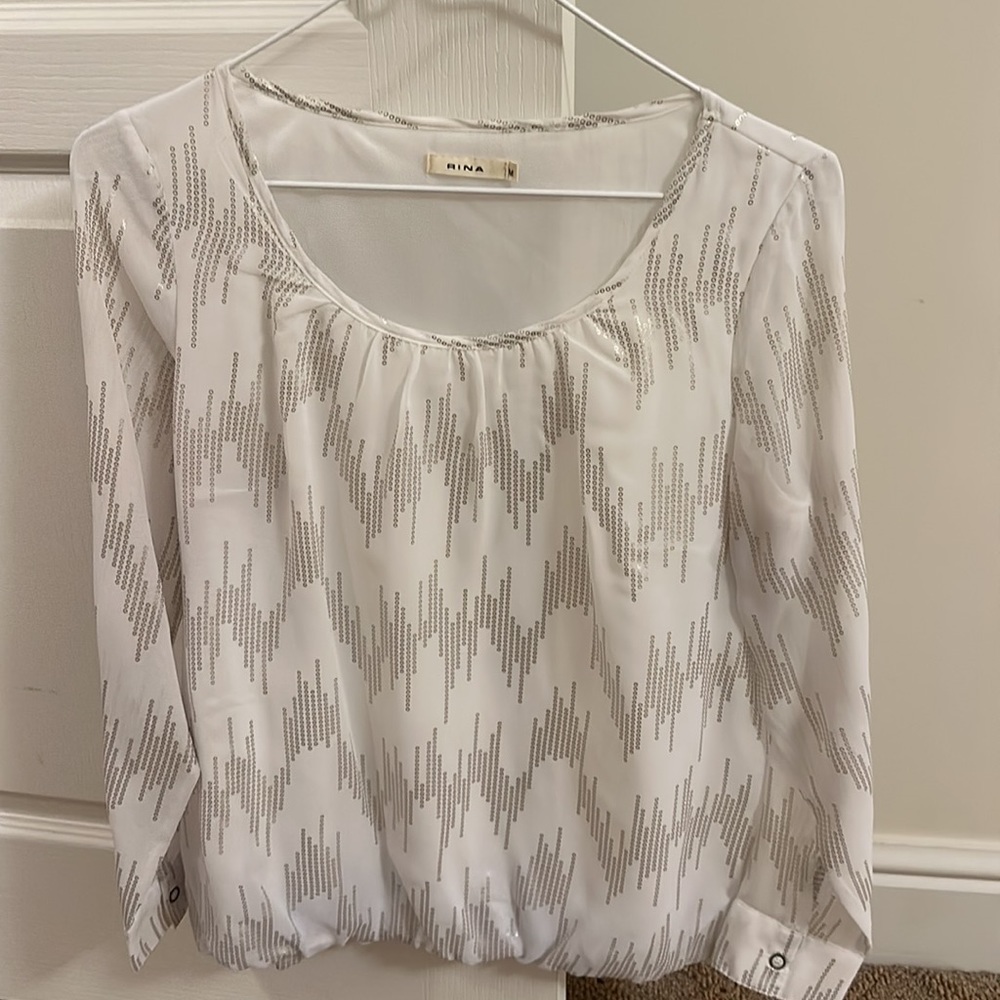 COPY - Rina dark pink glitter blouse, it’s L and fits M